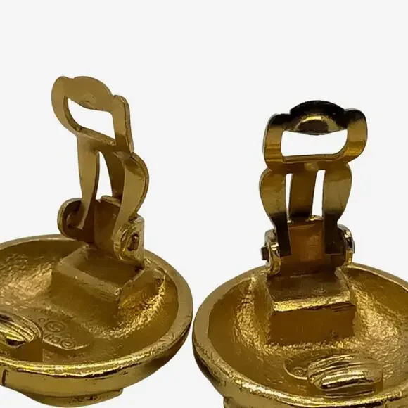Chanel 24k Gold-Plated Clip-on Earrings - Picture 7 of 9